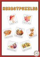 Vorschau - Stationenlernen - Herbstpuzzles - Deckblatt