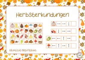 Vorschau - Stationenlernen - Räumliche Orientierung Herbst - Deckblatt