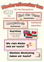Vorschau - Aufgabenkarten - Moderation Morgenkreis Lehrerassistent Karteikarten Morgenritual - Deckblatt