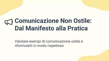 anteprima - Presentazioni / Lavagne - La comunicazione non ostile (Raccolta di presentazioni) - Pagina 1