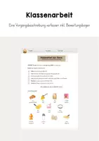 Vorschau - Arbeitsblätter - Klassenarbeit - Vorgangsbeschreibung inkl. Bewertungsbogen - Rezepte - Anleitung - Muffins backen - Deutsch - Deckblatt