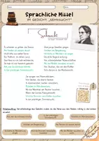 Vorschau - Stundenentwürfe - Sprachliche Mittel im Gedicht „Sehnsucht“ - Seite 3