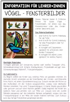 Vorschau - Mal- und Bastelvorlagen - Vögel - Fensterbilder (verschiedene Bastelvorlagen) - Seite 1
