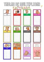 Vista previa - Refuerzo / NEE / Materiales de apoyo - Llaveros tablas de multiplicar - página 2