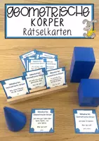 Vorschau - Anderer Materialtyp - Geometrische Körper Rätselkarten - Deckblatt