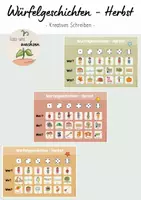 Vorschau - Fördermaterial/Inklusion - Würfelgeschichten - Herbst - Deckblatt