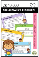 Vorschau - Arbeitsblätter - ZR 10 000 - Zahlenwörter - Stellenwert - Zahlen zerlegen - Deckblatt