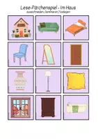Vorschau - Spiele - 1. Klasse - Lese-Pärchenspiel - Im Haus - Seite 2