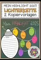 Vorschau - Arbeitsblätter - Mein Highlight 2025 - Lichterkette (Schreibanlass / Deko fürs Klassenzimmer) - Deckblatt