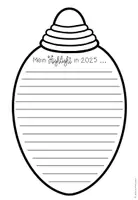Vorschau - Arbeitsblätter - Mein Highlight 2025 - Lichterkette (Schreibanlass / Deko fürs Klassenzimmer) - Seite 1