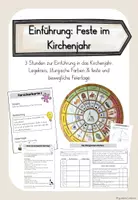 Vorschau - Stundenentwürfe - Einführung in das Kirchenjahr Kl.3/4 - Deckblatt