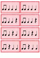 Vorschau - Spiele - Rhythmus Zwillinge: Pärchen finden - Notation mit Notenzeichen ~ Grundschule Musik - Seite 2