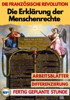 Vorschau - Arbeitsblätter - Erklärung der Menschenrechte 1789 Arbeitsblatt | Französische Revolution Verfassung Klasse 7 8 | AB7 - Deckblatt