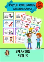 Vista previa - Tarjetas / Manipulativos - Present Continuous - Speaking Cards / Tarjetas de conversación en inglés (Primaria) - Portada