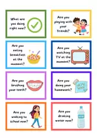 Vista previa - Tarjetas / Manipulativos - Present Continuous - Speaking Cards / Tarjetas de conversación en inglés (Primaria) - página 2