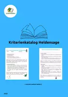 Vorschau - Merkblätter - Heldensage analysieren & schreiben: Kriterienkatalog & Merkblatt (am Beispiel Siegfried & das Nibelungenlied) - Deckblatt
