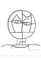 Vorschau - Mal- und Bastelvorlagen - Malvorlage Senecio von Paul Klee + Spielidee - Seite 2