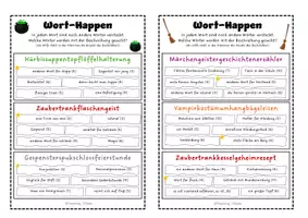 Vorschau - Aufgabenkarten - Zusammengesetzte Nomen - Halloween Wörtersuche - Seite 3
