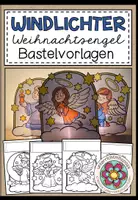 Vorschau - Mal- und Bastelvorlagen - Weihnachtsengel - Windlichter (Bastelvorlagen) - Deckblatt