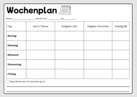 Vorschau - Stationenlernen - Wochenplan-Set Schule – Planung & Reflexion für Schüler und Lehrkräfte - Deckblatt