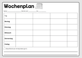 Vorschau - Stationenlernen - Wochenplan-Set Schule – Planung & Reflexion für Schüler und Lehrkräfte - Seite 1