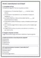 anteprima - Esercizi - Conoscere il significato dei sette sacramenti e spiegare come ciascuno rappresenta un momento importante della vita cristiana - Pagina 1