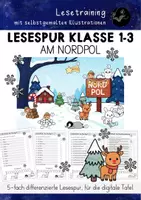 Vorschau - Arbeitsblätter - Lesespur Am Nordpol | Winter Weihnachten Klasse 1, 2, und 3 - inklusive Interactive - Deckblatt