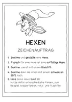Vorschau - Mal- und Bastelvorlagen - Kunst in 90 Minuten: Hexe zeichnen - Seite 1