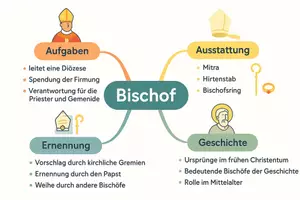 Vorschau - Arbeitsblätter - AB mit Fragen zum Thema "Bischof" + Lösungsblatt + Mindmap + Infografik - Seite 2