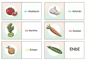 Vorschau - Arbeitsblätter - Domino mit Arbeitsblatt "Das Gemüse" DaZ / DaF / Deutsch - Seite 3
