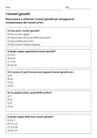 anteprima - Quiz - Riconoscere e utilizzare i numeri gemelli: quiz - Pagina 1