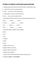 anteprima - Esercizi - Esercizi di italiano sull'analisi grammaticale per la classe quinta - Pagina 1
