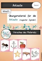 Vorschau - Aufgabenkarten - Freiarbeitsmaterial: Anlaute (magischer Zylinder) - Deckblatt