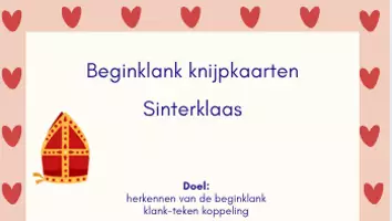 Voorbeeld - Knijpkaarten beginklank Sint - Voorblad