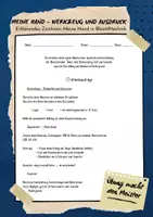 Vorschau - Stundenentwürfe - Erklärendes Zeichnen - meine Hand / Werkzeug und Ausdruck - Seite 1