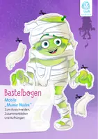Vorschau - Mal- und Bastelvorlagen - Bastelbogen: Mobile "Mumie Malek" - Deckblatt