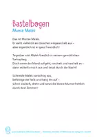 Vorschau - Mal- und Bastelvorlagen - Bastelbogen: Mobile "Mumie Malek" - Seite 1