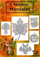 Vorschau - Arbeitsblätter - Herbst Mandalas - Deckblatt