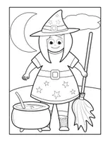 Vorschau - Arbeitsblätter - Spooky & Cute Halloween Coloring Sheets - Seite 1