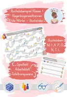 Vorschau - Arbeitsblätter - Buchstabenspiel L - Regenbogenwettrennen Klasse 1 - Deckblatt