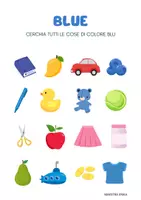 anteprima - Esercizi - I SPY- Cerca qualcosa di colore blu o rosso o giallo - Pagina di copertina