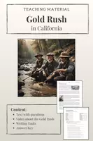 Vorschau - Arbeitsblätter - Gold Rush (California) – Teaching Material - Deckblatt