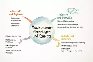 Vorschau - Arbeitsblätter - Arbeitsblatt "Musiktheorie - Grundlagen und Konzepte" + interaktive Lösung & MP3 + Mindmap + Infografik - Seite 2