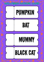 anteprima - Materiale di supporto/inclusione - Match the Halloween Word! English game - Pagina di copertina
