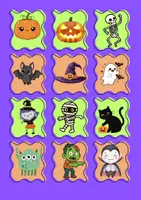 anteprima - Materiale di supporto/inclusione - Match the Halloween Word! English game - Pagina 3
