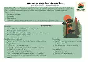 Vorschau - Arbeitsblätter - Mediation - Visiting a National Park - Seite 1