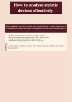 Vorschau - Poster - Stylistic devices and their effects - literary devices - Englisch - Seite 3
