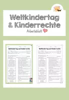 Vorschau - Arbeitsblätter - Arbeitsblatt: Weltkindertag - Deckblatt