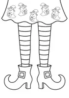 Vorschau - Mal- und Bastelvorlagen - Ausmalbilder Hexenstiefel - Seite 2