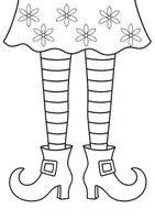 Vorschau - Mal- und Bastelvorlagen - Ausmalbilder Hexenstiefel - Seite 3